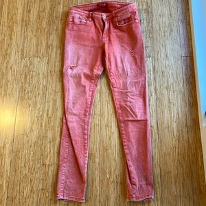 Guess orange distressed jeans - like NEW